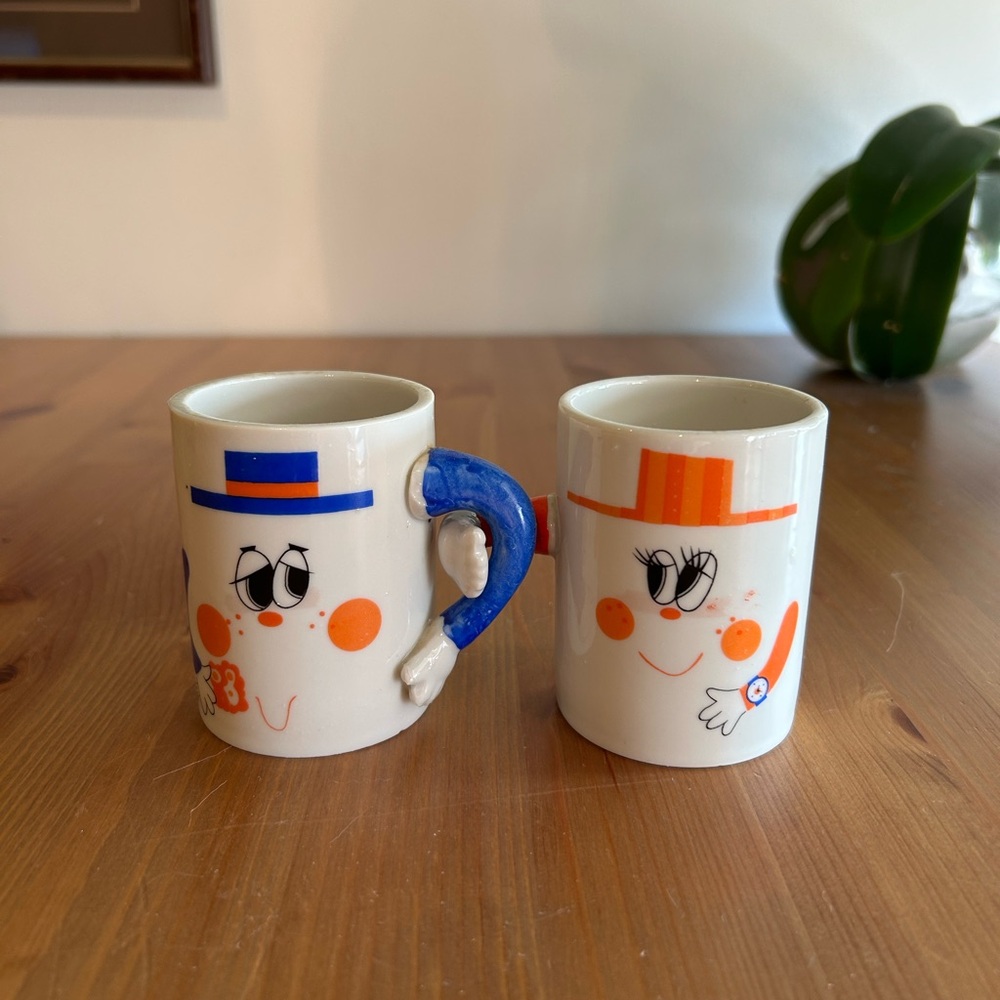 Vintage His and Hers Ceramic Mug Set